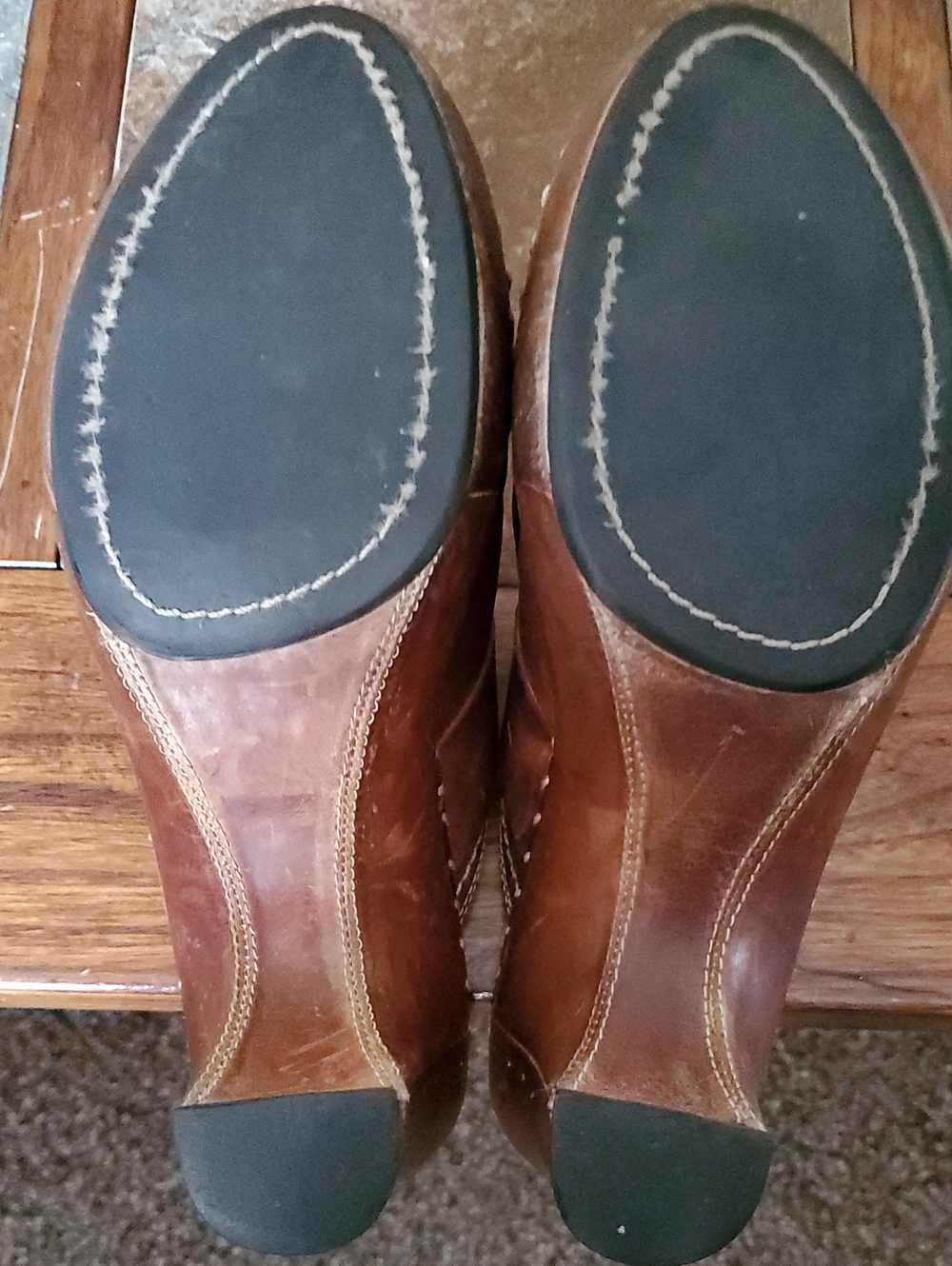 Frye Charlotte Leather Vintage Clog Mule Ring Harness Heels Western Boho - Picture 14 of 15